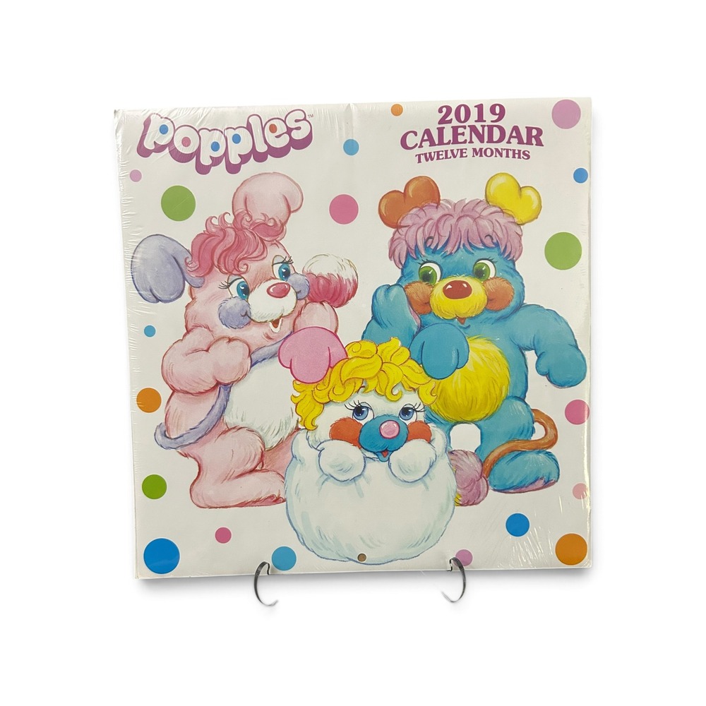 New Sealed 2019 Popples Twelve Months Wall Calendar Bendon